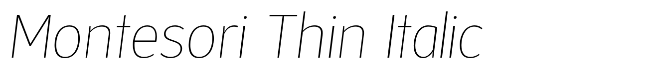 Montesori Thin Italic